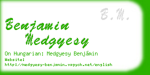 benjamin medgyesy business card